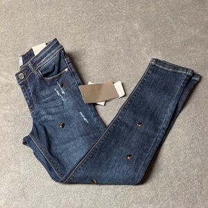 Mayoral Dark Blue Kids Jeans with Embellishments